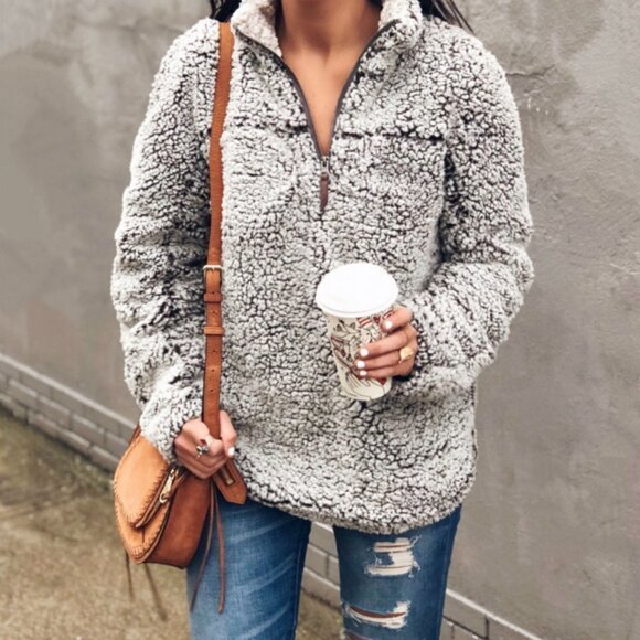 💕THREAD & SUPPLY💕 Lazy Sunday Pullover Charcoal - Picture 6 of 16